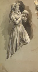 Mädchen mit Sträußchen